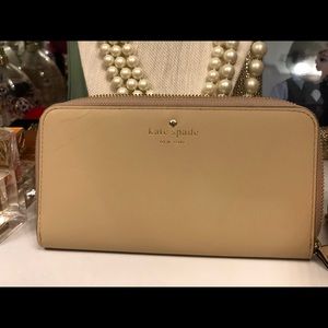 Kate spade large nude wallet